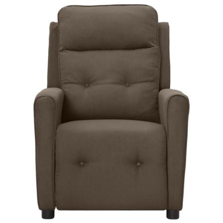 Vidaxl Reclinerfåtölj Mörkbrun Tyg Brun