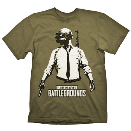 PUBG, T-shirt - Guy Stencil Khaki - Storlek L