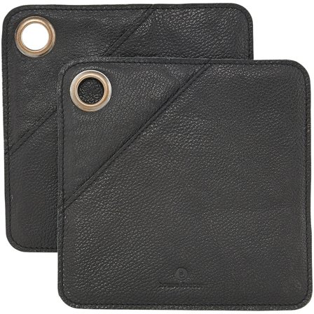 House doctor Grytlappar Läder Svart Par | Matlagning > Köksredskap > Grytlappar och Grytvantar > Grytlappar | Bagaren och Kocken