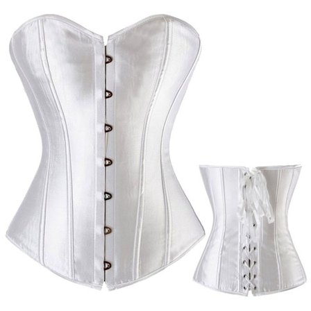 Korsett Bustier Toppar VIT M