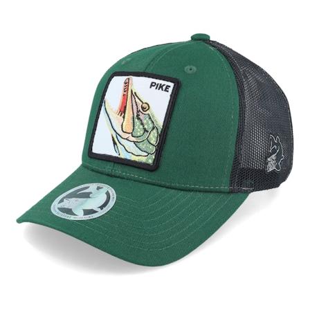 Skillfish - Kids Pike Pro Fishing Light Forest/Black Trucker Trucker Green Cap - @ Hatstore