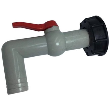 90 graders afløbsstuds med møtrik til IBC tank 1000L vandtilslutning 60mm diameter forlænger kompatibel med 1 tomme slange