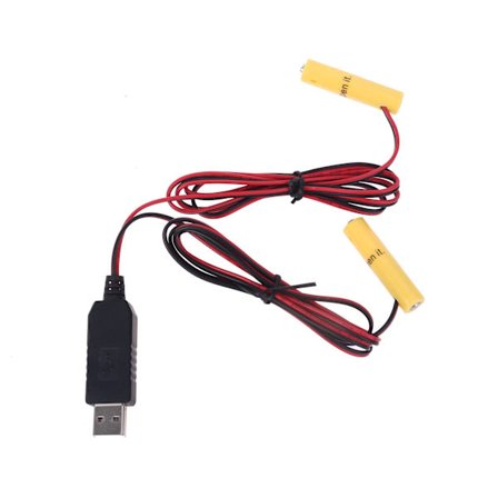 USB Power Dual AA AAA Battery Eliminator kan erstatte AA AAA batteri til LED