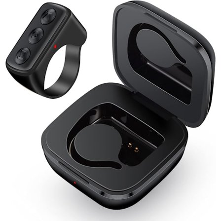 Bluetooth-kaukosäädin vieritysrengas, TIKTOK-sivunkääntäjälle langaton sormenpäälaite suljinnapsauttaja ladattavat selfiet