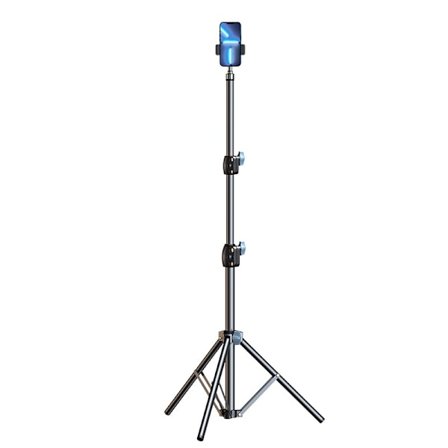 Mobiltelefon direktesending stativ gulvstativ 56-170cm med mobiltelefonklips og oppbevaringspose