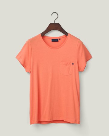 Lexington Cotton-modal blend classic tee, coral