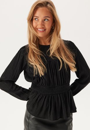 Object Collectors Item - Objdikte Re L/S TOP - Black - Kläder - - Bubbleroom