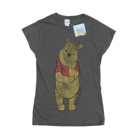 Winnie the Pooh Damtröja med figurer för kvinnor/damer, S, kolgrå