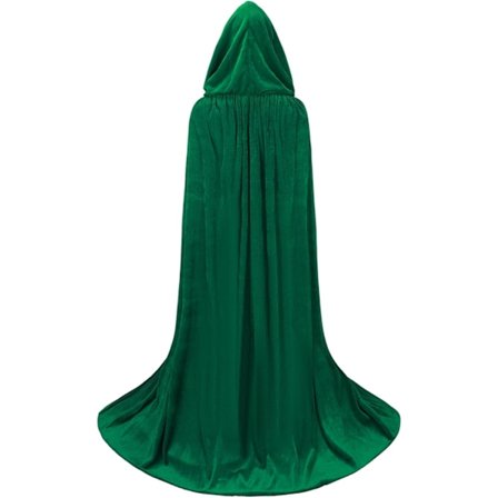 Unisex Vuxen Huva Kappa Lång Sammet Cape Halloween Cosplay Kostymer