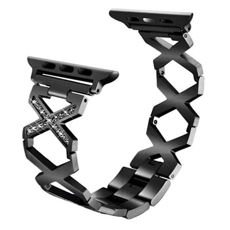 Apple Watch Series 4 44mm X-Formet rustfrit stål Urrem - Sort