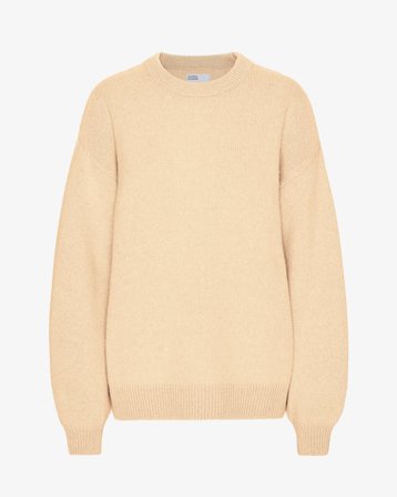 Oversized Merino Wool Crew - Soft Yellow