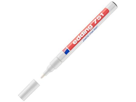 edding Märkpenna 751 Paint Marker rund 1-2mm vit - Lyreco - Kontorsmaterial - Pennor - Märkpennor - Rund spets