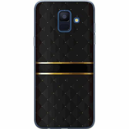 Samsung Galaxy A6 (2018) Genomskinligt Skal Golden Stripes