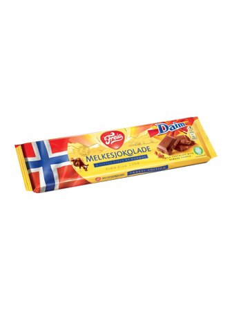 Freia milk chocolate with pieces of Daim 0.22kg