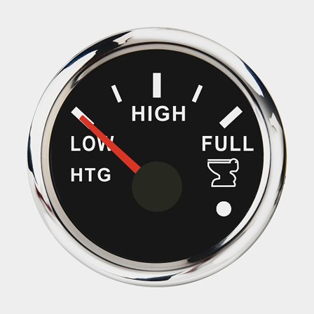 Septitankmeter iGauge, imvrij, Ø52 mm, 12 V / 24 V, 0 - 190 Ω, zilver/zwart