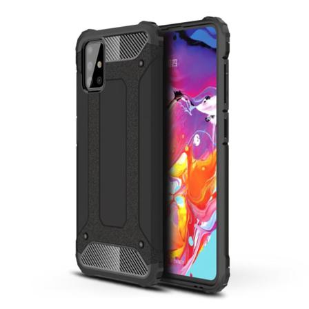 Samsung Galaxy A71 - Hybrid Armor Skal - Svart Black Svart