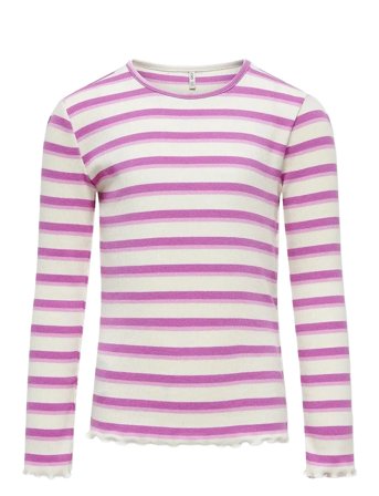 Kogevig L/S Rib Top Jrs Pink Kids Only