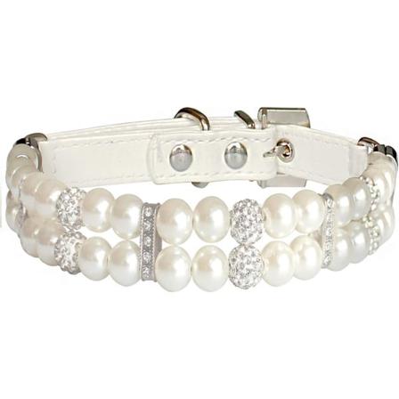 Hunde- og katteperlekrager med krystallrhinestone-diamantdekor,