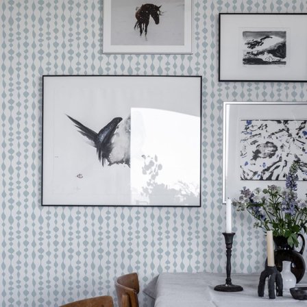 Duro Margaret Rose 527-04 Tapet Gammelsvenska Klassiker 1850-1950 Blå, Färg & tapeter