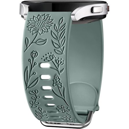 Solrosgraverat silikonarmband för Samsung Galaxy Watch 7/6/5/4, 40-44mm, Kvinnor, Tall