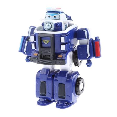 Super Wings Animaatio Sheriff Paul Muuntava Auto Robot Leikkikaluleluhahmo (FMY)