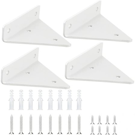 Hyldeknægt, 4 stk Trekant Usynlig Jern Robust Vægmonteret Flydende