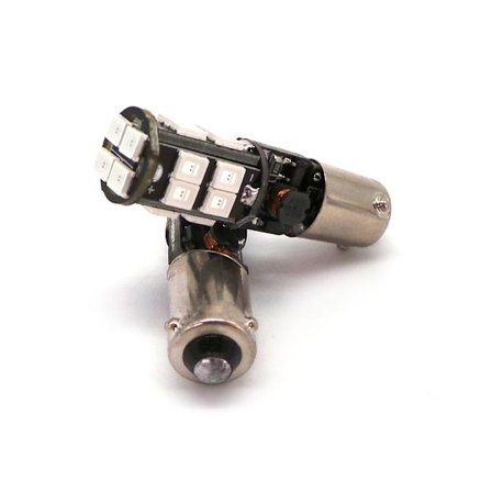 2 st H21W röda LED BAY9S 12-18V CANBUS 650lm stark lampa