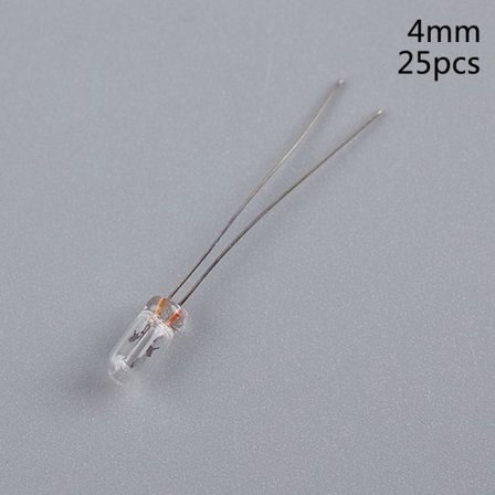 25 STK 5 mm 4 mm 3 mm Klar 12V Mini Pære av hvete rispærer Switchc 25Pcs 4MM
