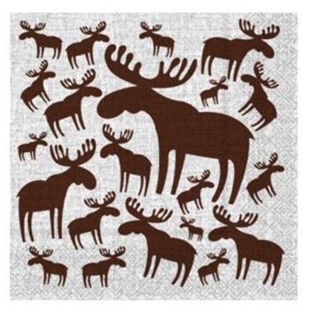 Servetter Älgar 33x33 cm 20-pack