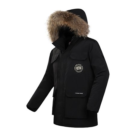 Herre Tykk Vinterjakke, Varmt Parker Hettemønster