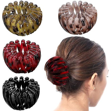 4 Pieces Ponytail Clips Hair Accessories Hair Donut Bun Maker Hair Styling Tool For Women Girls