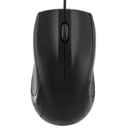 DELTACO optisk mus, 1200 DPI, 125 Hz, 3 knapper med rulle, USB black