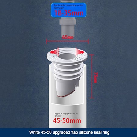 Gulvafløb Afløbsdæksel HVID 45-50MM