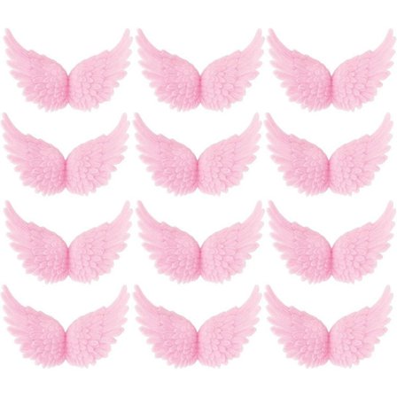 Muoviset Enkelinsiivet Askarteluun, Vaaleanpunainen 12 kpl 80mm