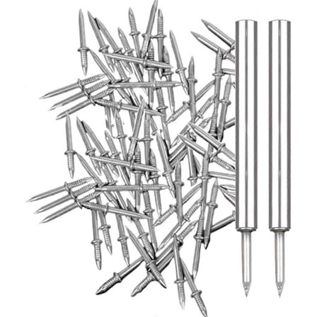 200 STK Dobbelthovede Søm Skruer til Fodpaneler, Sømløse Søm til Fodpaneler Uden Spor Usynlige Skruer TA