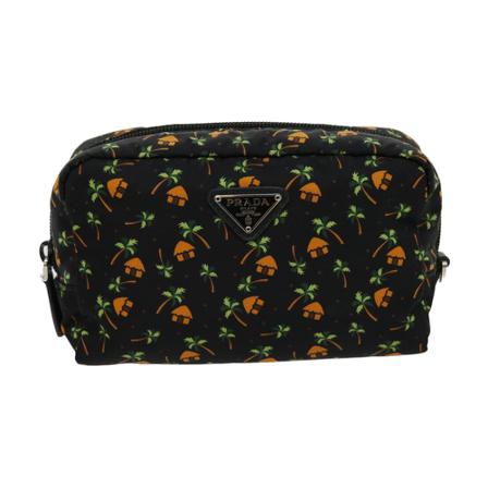 Prada Vintage, Pre-owned Pouch Zwart, Dames, Maat:ONE Size,synthetisch,multicolor