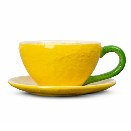 Byon Lemon kopp med fat' - 'Gul