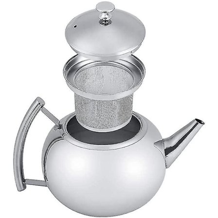 Stor rustfritt stål tekanne beholder kaffekanne 1,5l