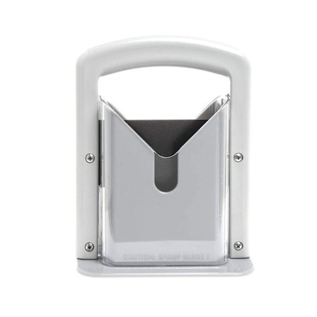 Bagelskærer, perfekt til bagels, sikkert greb, guillotine-skærer, sikkerhedsskærm, rustfrit stål