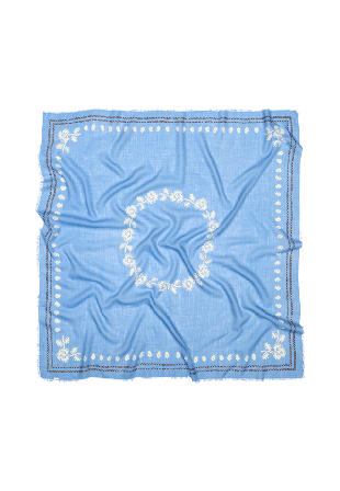 Becksöndergaard Bloom Siw Scarf Halsdukar & scarves Dam Blå 110 x cm