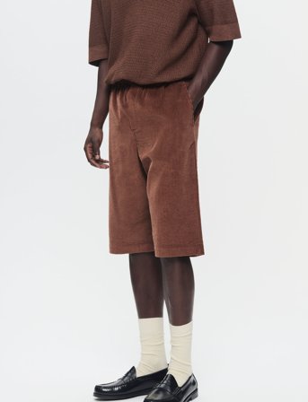 WOOD WOOD Wwbrett Corduroy Shorts - Brown - S
