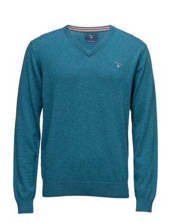 Cotton Wool V-Neck Strikkegenser V-krage Blå GANT*Betinget Tilbud