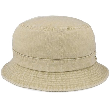 MJM Hats - Beige bucket Hoed - Dyed Cotton Twill Beige Bucket @ Hatstore