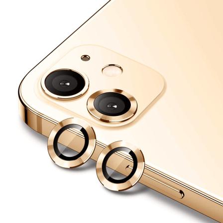 Iphone 11/12/12 Mini Kameralinsskydd Aluminum Alloy(2 Pcs) - Guld