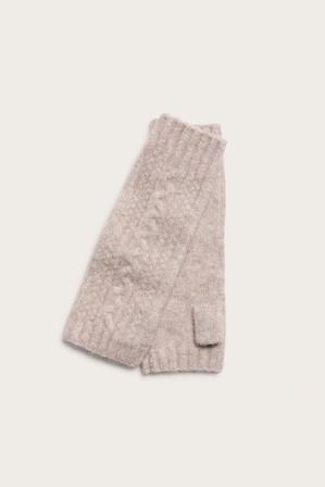 Kabelstickade handledsvärmare | Melerad beige | Dam | Kappahl