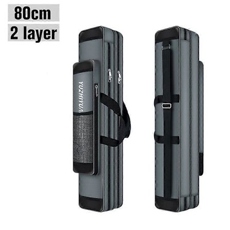 Vanntett fiskestang 2/3 lag fiskebag fiskestang verktøy oppbevaringsbag 2 lag 80cm