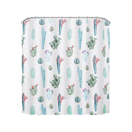 Vattentät gardin i polyester med kaktusmönster