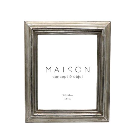 Valokuvakehys 20x3x25cm hopea polyresiinilasi