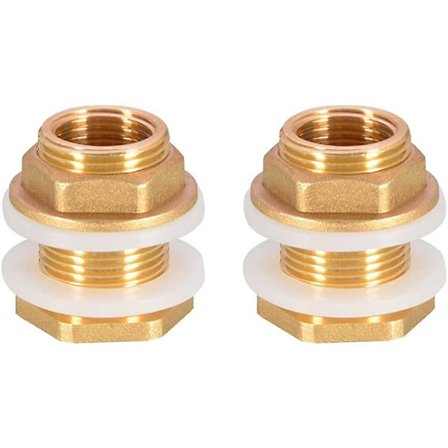 2 st Dn20 3/4 mässing vatten tank vatten slang koppling adapter kran regn hink uttag mässing tank uttag för kran regn hink vatten tank