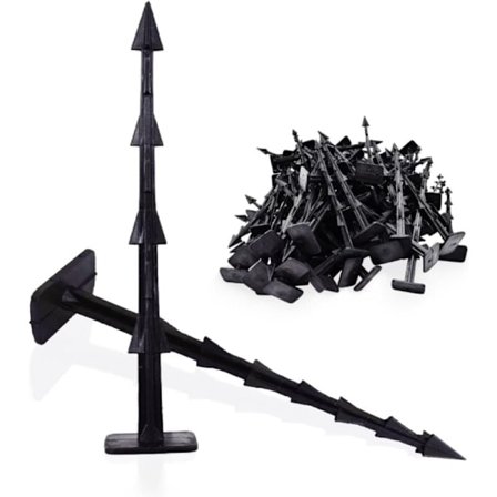 100-pakning Hageplastplugger for Fiksering av Duk, Presenninger og Nett - Robusta